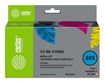    Cactus CS-RK-3YM60 305  3x30  HP DeskJet 2710/2120/2721/2722  