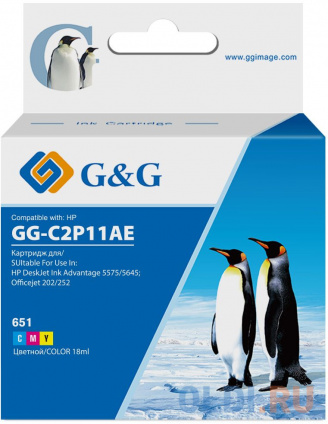 ���� ��������� �������� G&G GG-C2P11AE 651 ������������ (18��) ��� HP DeskJet 5575/5645� � �������������