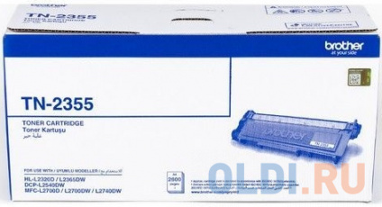  -   TN2355/TN-2355  Brother HL L2320D, HL L2365DW, DCP L2540DW, MFC L2700D, MFC L2700DW, MFC L2740DW, 2600    