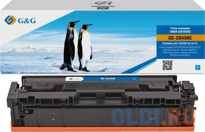    G&G GG-C045HC 045H Cyan  (2200.)  Canon imageCLASS MF634Cdw/MF632Cdw/LBP612Cdw/i-Sensys LBP611Cn/LBP613Cdw/MF631Cn/MF633Cdw/MF635Cx  --
