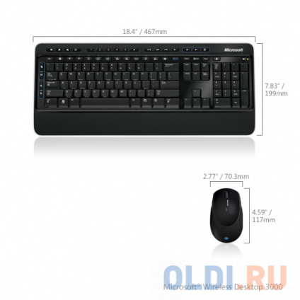    Microsoft Wireless Desktop 3000 Black USB  