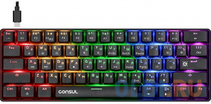   DEFENDER CONSUL  (OUTEMU+RED, USB Type-C, RGB , 61 ., GK-220)  