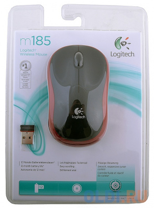    Logitech M185 Black/Red USB(Radio)  