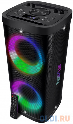    SVEN PS-930 2.0  (2x75 W, mini Jack, 2  6.35  Jack, USB, Bluetooth, FM, micro SD, , 7200 A, LED )  
