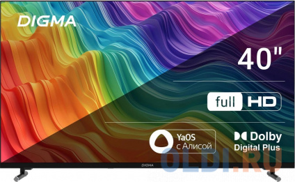   LED Digma 40&quot; DM-LED40SBB33 . Frameless  FULL HD 60Hz DVB-T DVB-T2 DVB-C DVB-S DVB-S2 USB WiFi Smart TV  