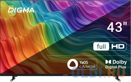   LED Digma 43&quot; DM-LED43SBB33 .  FULL HD 60Hz DVB-T DVB-T2 DVB-C DVB-S DVB-S2 USB WiFi Smart TV  