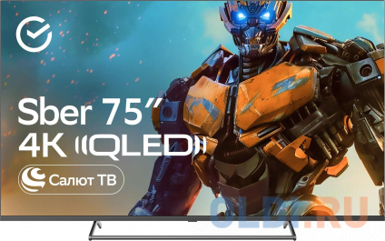   QLED Sber 75&quot; SDX-75UQ5231    4K Ultra HD 60Hz DVB-T DVB-T2 DVB-C DVB-S DVB-S2 USB WiFi Smart TV  