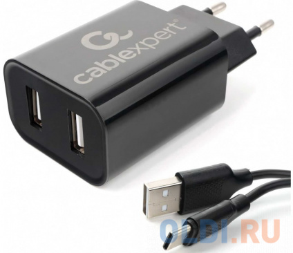  Cablexpert   USB 2 , 2.4A,  +  1 Type-C (MP3A-PC-37)  
