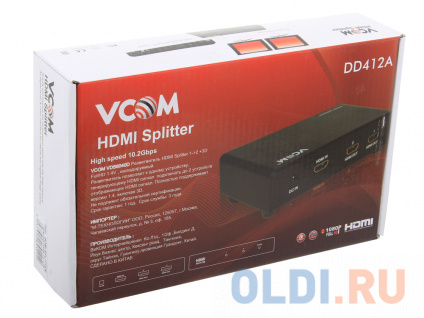   HDMI Splitter 1 to 2 HDP102 VCOM VDS8040D  