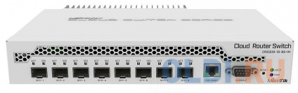  MikroTik CRS309-1G-8S+IN  8 SFP+, dual-core 800MHz CPU, 512MB RAM, POE, RS232 serial port   