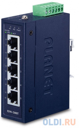  IP30 Compact size 5-Port 10/100TX Fast Ethernet Switch (-40~75 degrees C)  