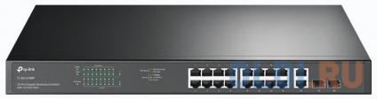  18-port gigabit Unmanaged switch with 16 PoE+ ports, 18 10/100/1000Mbps RJ-45 port, 2 combo SFP ports, compliant with 802.3af/at, 250W PoE budget, support 802.1p/DHCP QoS, plug and play, 1U 19-inch rack mountable   