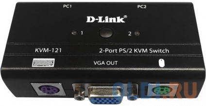  KVM- D-Link KVM-121/B1A 2- KVM-   VGA  PS/2  --