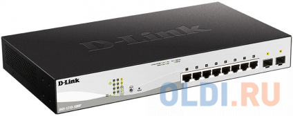   D-Link DGS-1210-10MP/FL 8G 2SFP 8PoE+ 130W   