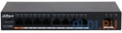   Dahua DH-PFS3009-8ET1GT-96 8x100Mb 1G 7PoE+ 96W   -