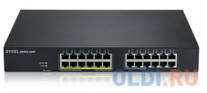   Smart L2  PoE+ Zyxel NebulaFlex GS1915-24EP, rack 19&quot;, 24xGE (12xPoE+),  PoE 130 , /   -