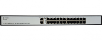  Unmanaged Switch 24x100Base-TX PoE, 2x1000Base-T, PoE Budget 285W, Long-range PoE up to 250m, 19'' w/brackets  -