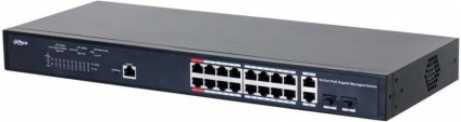  DAHUA 16-     PoE,  L2: 16 RJ45 10/100/1000/ (PoE/PoE+/Hi-PoE/IEEE802.3bt), 2  SFP/RJ45 (uplink);  PoE:  1~2  90  -