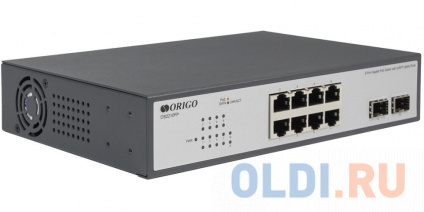  Unmanaged Switch 8x1000Base-T PoE, 2x1000Base-X SFP, PoE Budget 120W, 19&quot; w/brackets  
