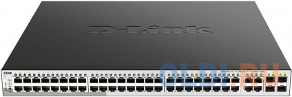  / DGS-1210-52MP/F Smart L2 Switch 481000Base-T PoE, 4Combo 1000Base-T/SFP, PoE Budget 370W, Compact CLI  --