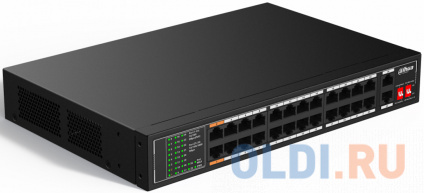  DAHUA DH-SF1026LP 26-    , 24xRJ45 100Mb PoE, 2xRJ45 1Gb uplink,  190,  8.8 /, MAC- 8K,   