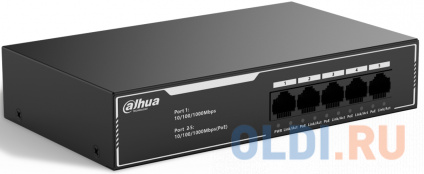  DAHUA DH-SG1005LP 5-    c PoE, 4xRJ45 1Gb PoE, 1xRJ45 1Gb uplink,  36,  10 /, MAC- 2K,   -