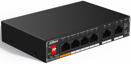  DAHUA DH-SG1006P 6-    c PoE, 4xRJ45 1Gb PoE, 2xRJ45 1Gb uplink,  60,  14 /, MAC- 2K,   -