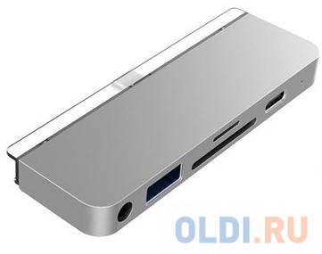  USB- HyperDrive 6-in-1 USB-C Hub  iPad Pro. : USB-C, HDMI, USB-A, SD, Micro SD, 3.5mm AUX.  .  