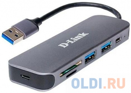  D-Link DUB-1325/A2A, 2-port USB 3.0, USB Type-C port, SD and microSD card slots Hub.2 downstream USB type A (female) ports, 1 downstream USB type C (female) port, 1 upstream USB type A (male), 1 SD  -
