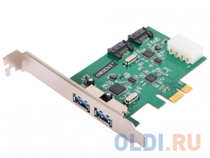   Orient VA-3U2SA2PE, PCI-E USB 3.0 2ext port + SATA 3.0 6 Gb/s  
