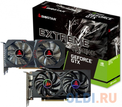   Biostar PCI-E 3.0 VN1666TF69 NVIDIA GeForce GTX 1660TI 6Gb 192bit GDDR6 1500/12000 DVIx1 HDMIx1 DPx1 HDCP Ret   