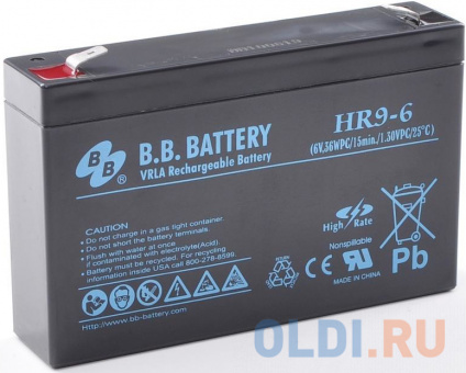   B.B. Battery HR 9-6 8 6B  -