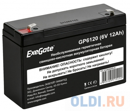  Exegate EX282954RUS Exegate EX282954RUS   ExeGate GP6120 (6V 12Ah),  F1  