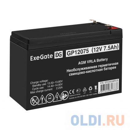    ExeGate GP12075 (12V 7.5Ah 1227W,  F2)  -