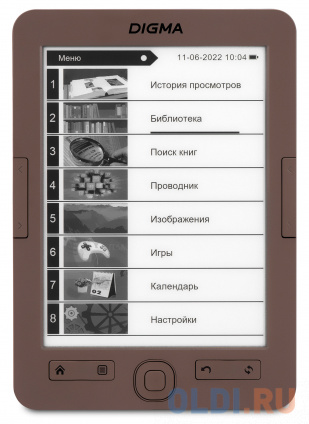    Digma E60C 6&quot; E-ink HD Pearl 1024x758 600MHz/4Gb/microSDHC   