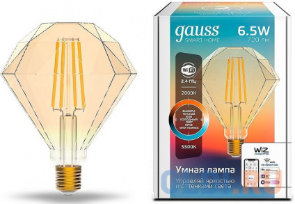    Gauss IoT Smart Home E27 6.5 720lm Wi-Fi (.:1) (1370112)   