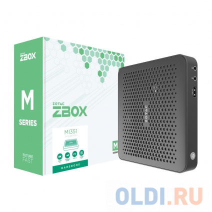  ZOTAC ZBOX-MI351-E, Barebone, Intel N100, WIFI, BT, EU PLUG 1x DDR5-4800 SODIMM, M.2 SSD SLOT, 1x GLAN, DP/HDMI  