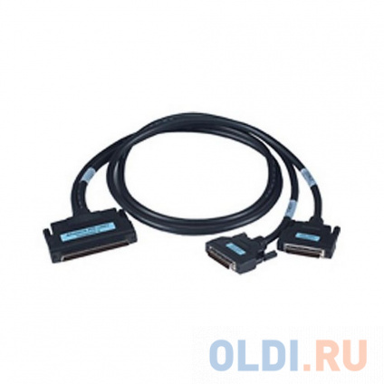   Advantech PCL-10251-2E   SCSI-100 to 2*SCSI-50 Shielded Cable, 2m, P.V.C. jacket 100-Pin to two 50-Pin SCSI Cable, Half pitch 100 pin: Male gold flash contacts, black insulator, 25 twist pairs tinned and strand copper wire with dr  