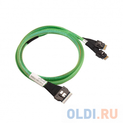   ACD RSL74-9219 (00-00973907) Slimline SASx8 (SFF8654) -to- 2 Slimline SASx4 (SFF8654)+ SFF9402, 1M, ( Broadcom 05-60004-00)  --