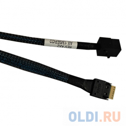   Amphenol RSL38-2804 Slimline SASx4 (SFF8654) -to- HD MiniSAS x4 (SFF8643) 80cm  -