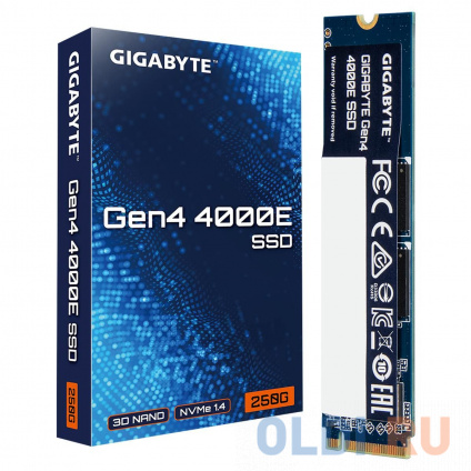    SSD Gigabyte M.2 2280 250GB Gen4 4000E SSD PCI Express 4.0x4, NVMe 1.4, 3500/1800, MTBF 1.5M, 3D NAND, 150TBW, RTL  
