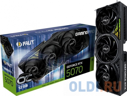   Palit PCI-E 5.0 RTX5070 GAMINGPRO OC NVIDIA GeForce RTX 5070 12Gb 192bit GDDR7 2325/28000 HDMIx1 DPx3 HDCP Ret  