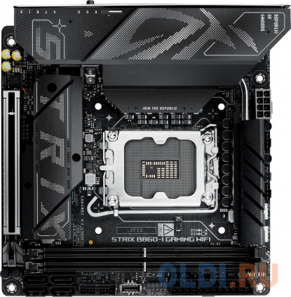    Asus ROG STRIX B860-I GAMING WIFI Soc-1851 Intel B860 2xDDR5 mini-ITX AC`97 8ch(7.1) 2.5Gg RAID+HDMI+DP  -