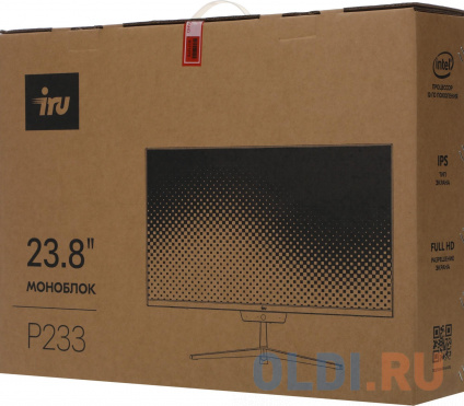   IRU P233 23.8&quot; Full HD i3 1220P (1.5) 16Gb SSD512Gb UHDG CR Windows 11 Pro 64 GbitEth WiFi BT 65W Cam  1920x1080   