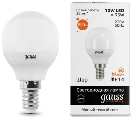     Gauss 53110 E14 10W 3000K  