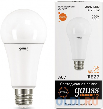     Gauss 73215 E27 25W 2700K   