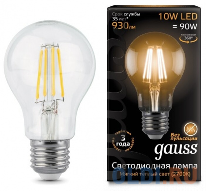     Gauss 102802110 E27 10W 2700K  