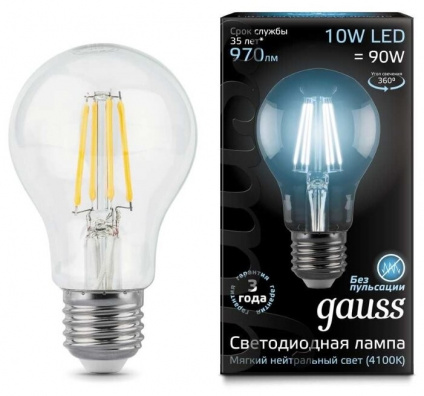     Gauss 102802210 E27 10W 4100K  -