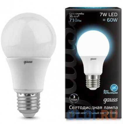     Gauss E27 7W 4100K 102502207  -