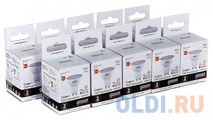    Gauss Spotlight Elementary 9 .:GU10  220B 3000K .... 67 (.:10) (13619)   